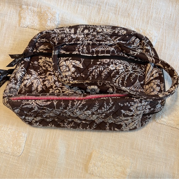 Vera Bradley Handbags - Vera Bradley Brown and Cream Floral Travel Bag